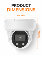 Caméra de sécurité PoE 4MP Full HD couleur vision nocturne, métal, 2K, extérieure, étanche, audio bidirectionnel, capteur CMOS, NVR, Cloud, micro intégré