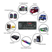 Haut-parleur sonore en vente flash, lecteur MP3, module Bluetooth MP3, carte amplificateur, amplificateurs 2x10w