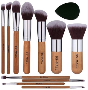 <span class=keywords><strong>Amazon</strong></span> vente Chaude BS-MALL Synthétique Bambou 11 pièces maquillage brosse ensemble avec éponge - Product Image 1