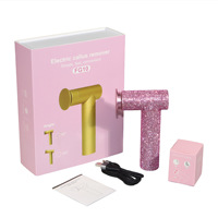 Lime à pieds électrique automatique en acier inoxydable rose diamantée pour éliminer les peaux mortes