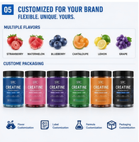 Gummies de créatine monohydrate OEM pour adultes – Nutrition sportive, soutien énergétique pré-entraînement, croissance musculaire, booster de force et d'amélioration