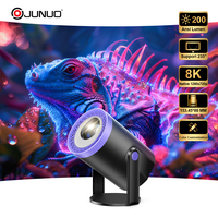Projecteur LCD LED compact 720P natif 200 ANSI Android 14 TURN1 Projecteur intelligent WiFi 6 pour chambre à coucher, home cinéma et voyage
