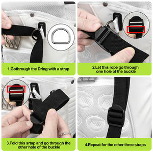 Sangle de transport universelle en nylon à double épaule pour sac de golf, sangles de sac à dos pour sac de golf, vente chaude - Product Image 4