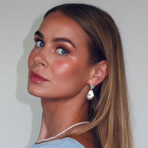 Gemnel Custom Vintage 925 Plata 14K Pendientes chapados en oro Mujeres Perla Joyería encantadora Azul Circón Pendientes de perlas barrocas - Product Image 2