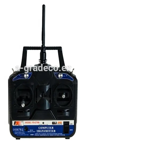 FS-CT6B 2.4G 6CH Radio Control RC Transmitter Receiver 450 500 T-Rex Helicopter