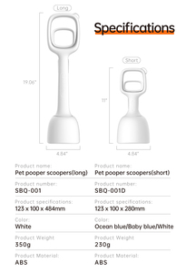 Raccoglitore di rifiuti per animali domestici portatile di alta qualità all'ingrosso cani Scooper per cacca con manico lungo Scooper per cacca di cane da passeggio - Product Image 6