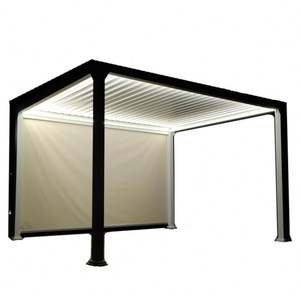 Auvent de jardin extérieur de haute qualité en aluminium, structure métallique, tente pare-soleil personnalisable - Product Image 2