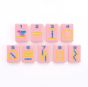 Livraison rapide, tuiles de mahjong américaines, motif gravé au laser, mahjong en acrylique américain - Product Image 3