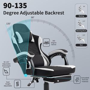 Chaises de jeu ergonomiques en tissu élastique à gratter pour chat avec <span class=keywords><strong>repose</strong></span>-pieds Chaises de jeux vidéo inclinables avec coussin à ressort - Product Image 4