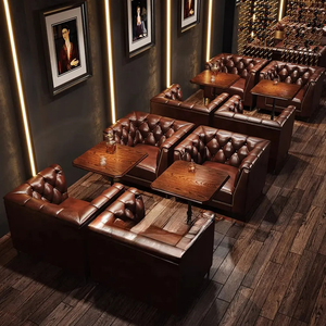 Shinestone européen classique Bar discothèque Cigar Lounge hôtel café canapé cabine chaise pour café - Product Image 1