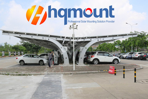 Structure de <span class=keywords><strong>carport</strong></span> solaire photovoltaïque personnalisée <span class=keywords><strong>en</strong></span> acier, système de montage de canopée PV, abri solaire pour voitures - Product Image 5