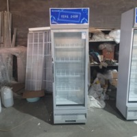 Vitrine Réfrigérée Verticale de 388 L, 5 Niveaux, Éclairage LED, Porte Vitrée Simple pour Boissons, Réfrigérateur d'Affichage pour Supermarché