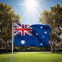 Drapeau national australien promotionnel 3x5 pieds, drapeau australien en polyester 68D avec œillets