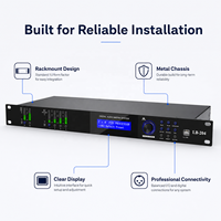 Procesador de Altavoces Digitales LB204, Procesador de Audio DSP, Construcción Metálica, Conectividad XLR para Sonido Envolvente y Canto