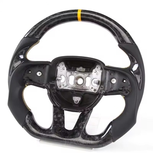 Volant en fibre de carbone forgée LED pour <span class=keywords><strong>Dodge</strong></span> Challenger <span class=keywords><strong>SRT</strong></span> Sport, intérieur automobile, 2017 2018 2019 <span class=keywords><strong>2021</strong></span> 2022 2023 2024 - Product Image 1