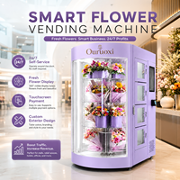 Distributeur automatique de fleurs Ouruoxi, directement de l'usine, entièrement automatique, réfrigéré, intelligent, avec écran LED