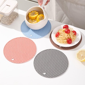 New Design Custom Logo Silicone Coaster Food Grade Heat Resistant <b>Non</b> <b>Slip</b> Round Rubber Cup <b>Mat</b> for Promotional Gift - Product Image 2