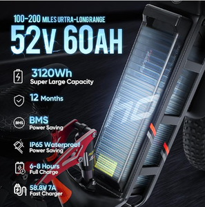 Eahora Juliet 2 1500W 52V 60Ah 120 dặm chất béo lốp xe điện Thành phố xe đạp xe tay ga người lớn lai Ebike dài phạm vi Xe đạp điện - Product Image 3