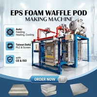 Machine à fabriquer des gaufres en mousse EPS à économie d'énergie, contrôlée par PLC, avec certification CE