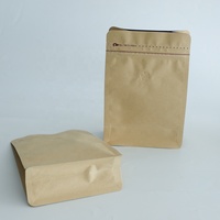 Sachet de café à fond plat à huit soudures, haute barrière, qualité alimentaire, pour grains de café torréfiés