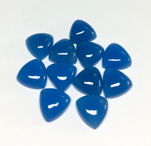 Calcedonia Azul Cuadrada de 12mm, Parte Posterior Plana, Calibrada, Lisa, Creada en Laboratorio, Corte a Máquina de Alta Tecnología, Cabujón para Joyería, Marzo - Product Image 3