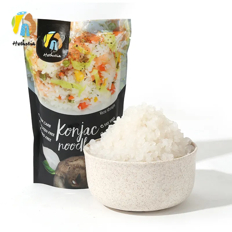 Factory low calorie rice konjac food gluten free carb shirataki rice