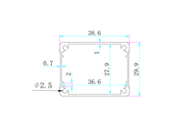 Contenitore Industriale Compatto in Lega di Alluminio Estruso 38x30 Anodizzato IP54 Leggero per Inverter VFD e Sensori