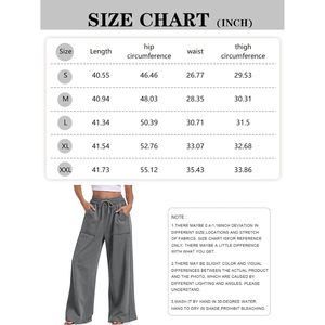 Pantalones Deportivos Anchos para Mujer Keepsowing, Pantalones Palazzo de Felpa de Algodón con Bolsillos, Pantalones Joggers Transpirables y Fluidos - Product Image 6
