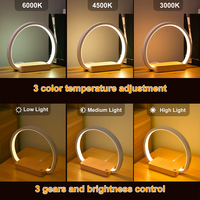 Lampe de bureau LED multifonction intelligente, lampe de lecture pour la protection des yeux, éclairage moderne pour le travail et les études, pour la maison, le bureau, la chambre à coucher