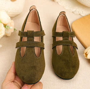 Chaussures plates personnalisées pour fille, chaussures plates en daim pour enfants - Product Image 2