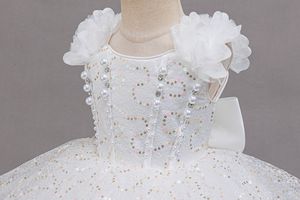 Vestido de Princesa con Lentejuelas y Lazos para Niña, Color Rosa Floral, con Tirantes, Estilo Abullonado, Transpirable, para Fiestas de Verano, 6 Años, Venta al Por Mayor - Product Image 5