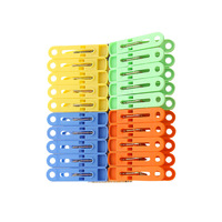 Pinces à linge multicolores X527, pinces à linge en plastique résistantes au vent, paquets de 20 pièces, différents types de pinces à linge