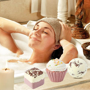 Prix de gros 6 pièces Bombes de bain écologiques biologiques <span class=keywords><strong>3</strong></span> designs de gâteaux spéciaux Ingrédients 100% naturels Vegan Prêt Logo personnalisé - Product Image 5
