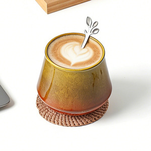 Tazza da Caffè in Ceramica di Lusso, Forma Trapezoidale, Cotta in Forno, Cambia Colore, Artigianale, Design Moderno e Minimalista - per Ufficio e Casa - Product Image 4