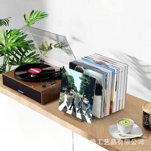 Iron Cd <b>Rack</b> Desktop Vinyl <b>Record</b> Display Storage <b>Rack</b> For Cafe Magazine Poster Hat Organizing - Product Image 2