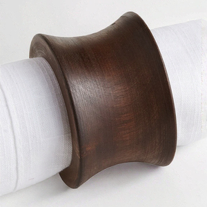 Anneau de serviette en bois d'acacia bio de qualité supérieure, design ange, forme naturelle, décoration de table unique, le meilleur - Product Image 3