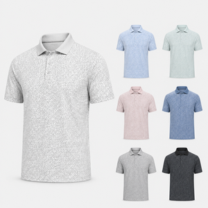 Polo de Golf Personalizado Premium para Hombre, Color Blanco con Diseño Paisley, Absorbente de Humedad, Marca Privada, Ropa Corporativa OEM - Product Image 2