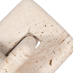 Scultura ad incastro in travertino, decorazione moderna per la casa, accessorio per soggiorno, ufficio, mensola, tavolino da caffè, quadrato. - Product Image 4