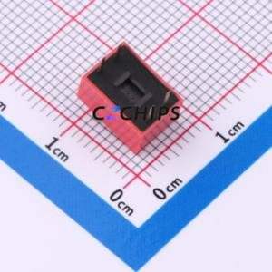 HX 2.54-2P CJPB-H DIP Switch DIP Switch Flat Toggle, Raised Type Single Pole Single Throw 2 PC Pin - Product Image 2