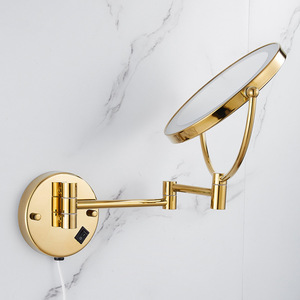 Led phòng tắm Vanity gương hai mặt khách sạn trang điểm treo tường gấp Kính thiên văn <span class=keywords><strong>Magnifying</strong></span> gương mỹ phẩm Led Gương - Product Image 3