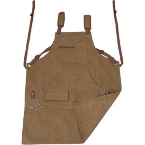Db Long 16 Oz <b>Leather</b> Carpenter <b>Apron</b> Heavy Duty Canvas Tool <b>Apron</b> For Woodworking Fully Adjustable And Comfortable - Product Image 3