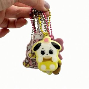 High Quality Wholesale Custom Pvc Bubble Cotton Pendant Cute Bear Animal Keychain Earphone Bag Sponge Pendant - Product Image 6