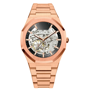 Sang Trọng Bạc Sáng Thấp Moq Cơ Khí Đồng Hồ Đeo Tay Skeleton Chất Lượng Cao Tự Động Đồng Hồ Người Đàn Ông - Product Image 2