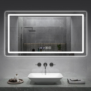 Espejo de lujo con borde biselado personalizado para baño, espejo iluminado led para tv, <span class=keywords><strong>android</strong></span>, gran oferta - Product Image 4
