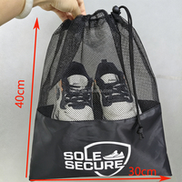 Bolsa de malla deportiva transpirable personalizable con cordón, ideal para guardar zapatillas de gimnasio, equipo de protección de artes marciales y equipo de boxeo