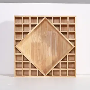 Panneau de plafond en bois massif 3D écologique et bon marché, panneau acoustique, absorption du son, réduction du bruit, matériau