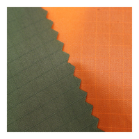 Tissu en nylon ripstop DWR 70d 210T avec tissu en PU tissé léger enduit hydrofuge pour sac 0,14 mm