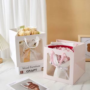 Sac en papier personnalisé avec logo, fond plat, idéal pour les cadeaux, l'emballage et les promotions - Product Image 2