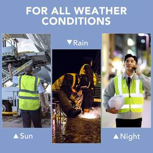 Özel yüksek görünürlük sınıf 3 mavi örgü yansıtıcı güvenlik yelek mühendisi Reflectivesafety yelek - Product Image 4
