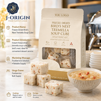 Cubes de soupe lyophilisés de nid d'oiseau et de trémelle - Dessert instantané OEM/ODM Marque privée Stockage à sec